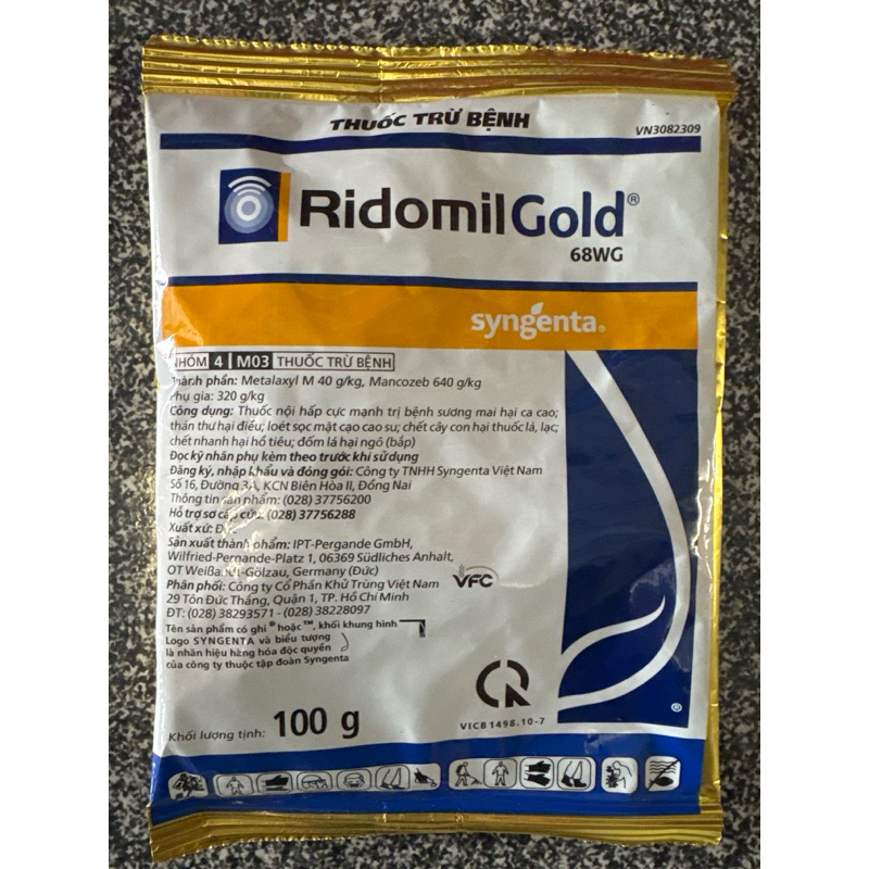 Thuốc trừ bệnh cho mai vàng, cây cảnh , rau màu Ridomilgold của cty sygenta hàng chính hãng