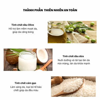 Xà phòng gạo Jam Thái Lan làm sạch sâu dịu nhẹ trên da phù hợp cho mọi làn da