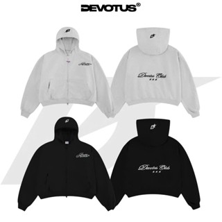 Áo khoác HOODIE ZIP form BOXY Unisex Nỉ Chân Cua Khoá kéo 2 chiều YKK - DEVOTUS CLUB THÊU 3D