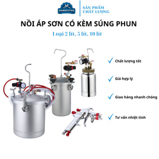 Bình Áp Sơn Công Nghiệp Có Súng Phun Loại 2 lít, 5 lít, 10 lít Có Đầy Đủ Phụ Kiện, Chất Lượng, Bảo Hành 1 Đổi 1