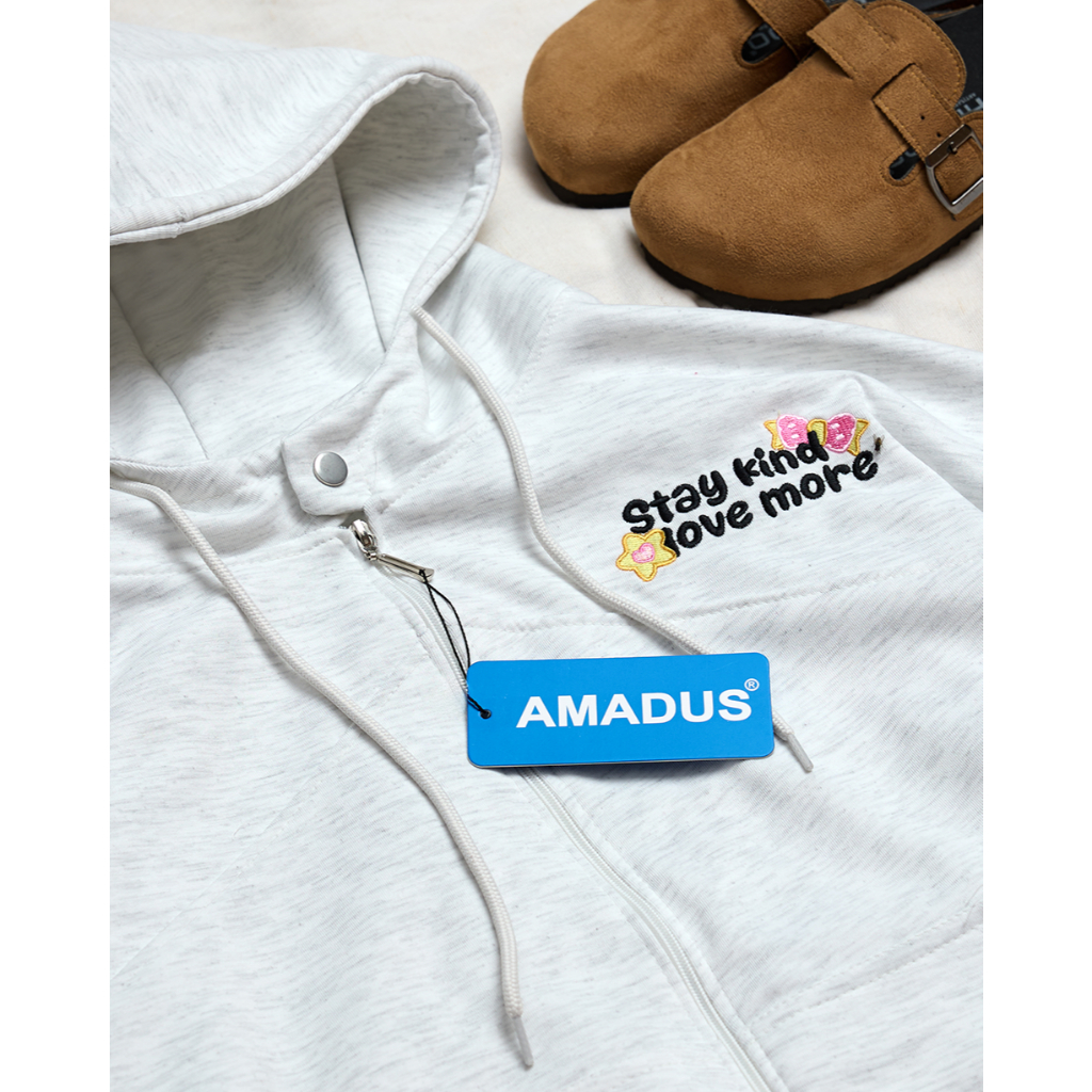 [TẶNG GẤU] Áo Hoodie Zip BOXY NỈ 2 DA cúc bấm thêu có túi trong UNISEX NAM NỮ - HDB07 | BigBuy360 - bigbuy360.vn