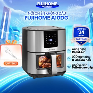 Nồi chiên không dầu 10L nhập khẩu Fujihome A10DG tự ngắt, nồi chiên điện tử 10Lít cảm ứng 8 chế độ nấu,tặng kèm kẹp gắp