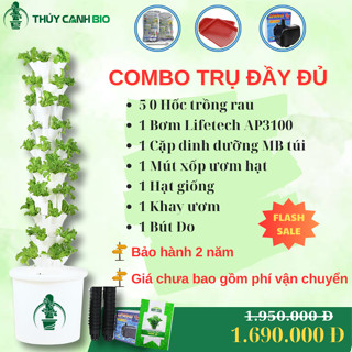 Trụ Đứng trồng rau Thủy Canh Vip Đầy Đủ phụ kiện phiên bản 2023