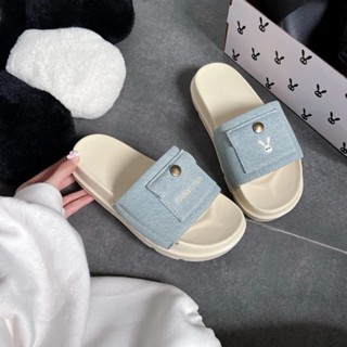 Rabbit Town, Dép mini bags quai ngang Rabbit Town thêu nổi xinh xắn / Đế cao 4cm / Full Box