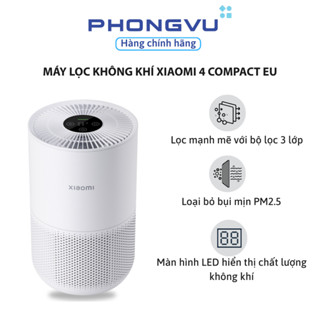 Máy Lọc Không Khí Xiaomi Thông Minh Smart Air Purifier 4 Compact EU, Lọc Bụi Mịn PM2.5 & Khử Mùi Cho Phòng 27m2