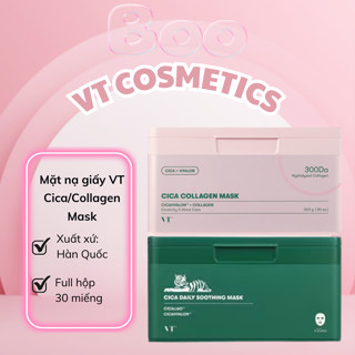 Mặt Nạ Giấy Hỗ Trợ Làm Đẹp Da VT Daily Mask Hàn Quốc (Hộp 30 miếng)