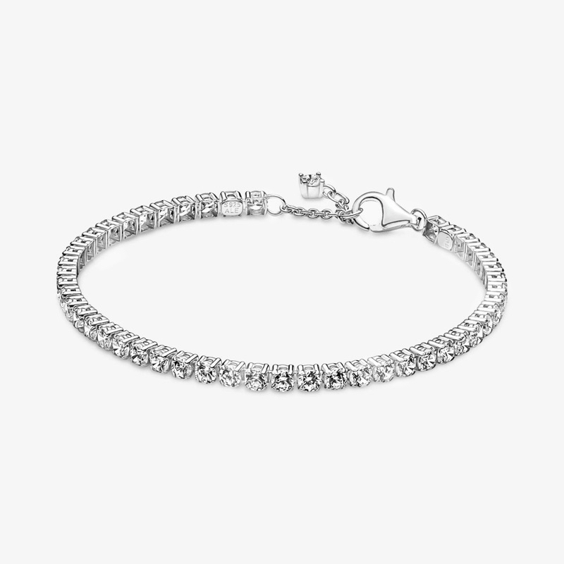 CHÍNH HÃNG - PANDORA Sparkling Tennis Bracelet (Sterling Silver, Zirconia) - Vòng/ lắc tay bạc 925, 