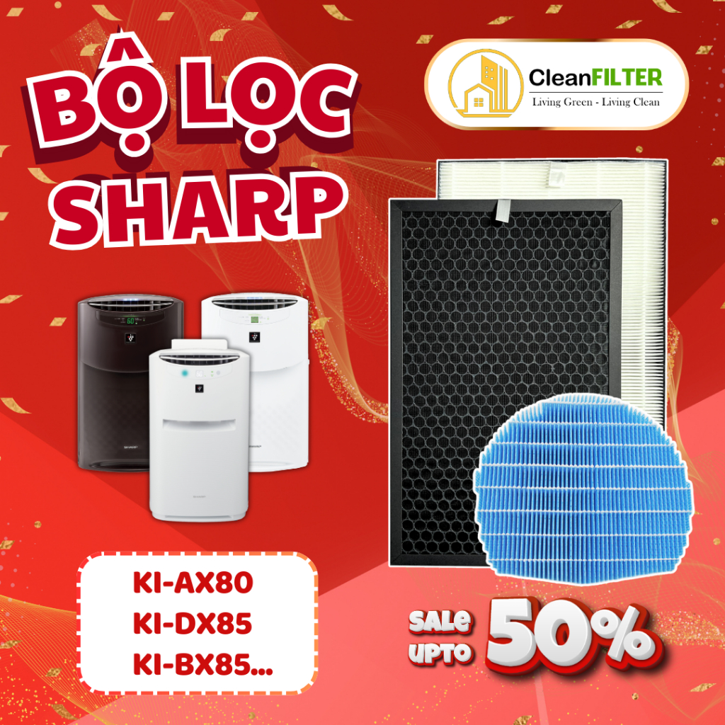 Màng lọc không khí thay thế Mã: FZ-W80HF, KC-BX85, KI-AX80, DX85, FP-J60E, J80EV, J80HFE, J80DFE,...