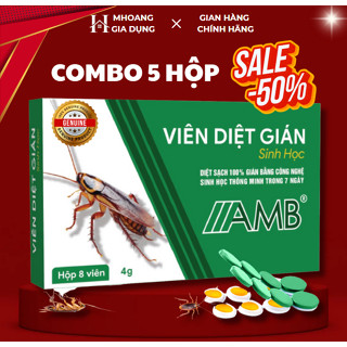 [COMBO 5Hộp] Thuốc diệt gián sinh học AMB, Viện Hàn lâm khoa học Việt Nam, diệt tận gốc tất cả các loại gián hiệu quả