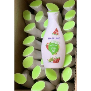  Sữa dưỡng thể Hazeline matcha lựu đỏ dưỡng ẩm sáng mịn da 230ml   MÀU XANH   