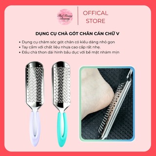 Dụng Cụ Chà Gót Chân Cán Chữ V  - Đồ Chà Gót Chân Cán Nhựa Cao Cấp