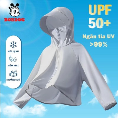 Áo chống nắng bé trai BOBDOG chất liệu vải kim cương thông hơi thoáng mát cản tia UV cho bé