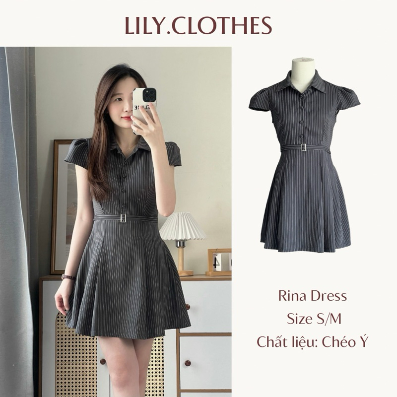 Váy Sơ Mi Kẻ Sọc Lily.clothes