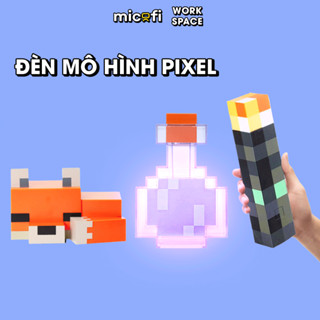 Đèn Ngủ Decor Để Bàn Trang Trí Micofi, Đèn Mô Hình Minecraft Ngủ Chill Block Khối Vuông Phát Sáng Nhiều Màu Pixel Gaming