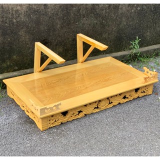 Bàn thờ treo tường rồng song long gỗ pomu góc