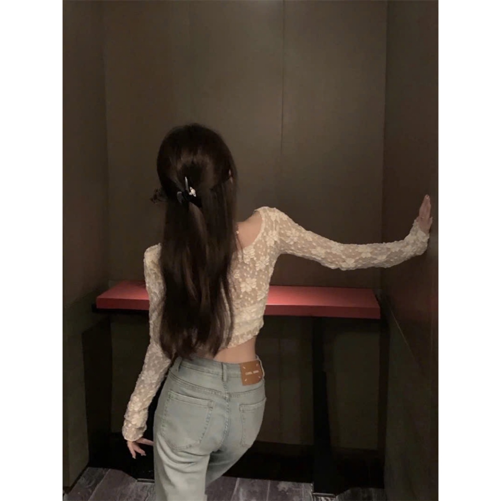 Áo cardigan mỏng ren hoa dáng lửng Ha25_CÚC Haluu Store thích hợp khoác ngoài cho mùa hè | BigBuy360 - bigbuy360.vn