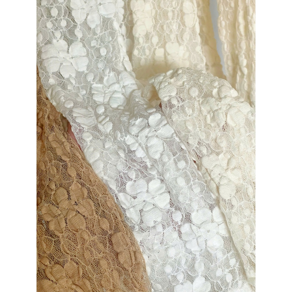 Áo cardigan mỏng ren hoa dáng lửng Ha25_CÚC Haluu Store thích hợp khoác ngoài cho mùa hè | BigBuy360 - bigbuy360.vn