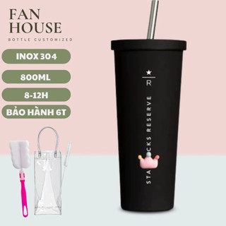  Ly giữ nhiệt Pastel SB cao cấp cốc giữ nhiệt khắc tên 800ml inox 304 Fan House khắc tên tặng sticker ống hút 