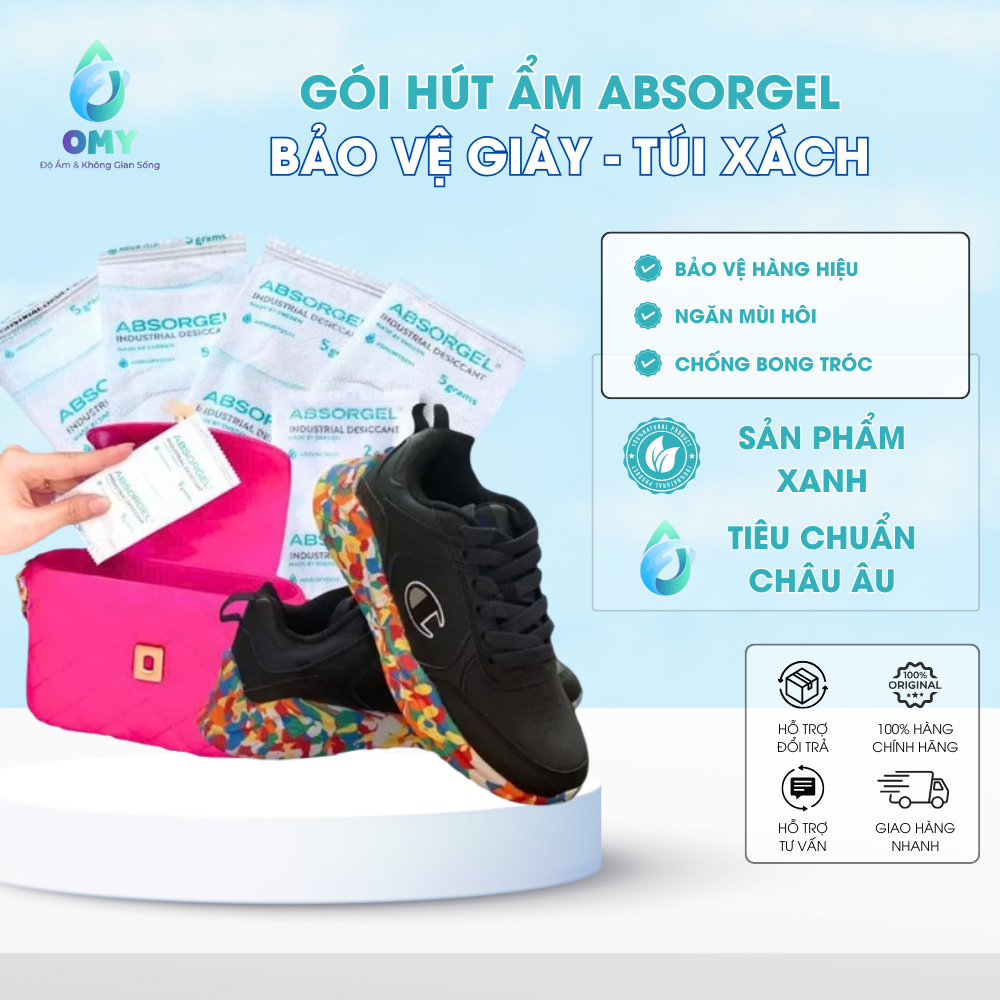 Gói hút ẩm túi xách Absorgel chuyển bảo vệ hàng hiệu giày dép ngăn mùi hôi chống bong tróc