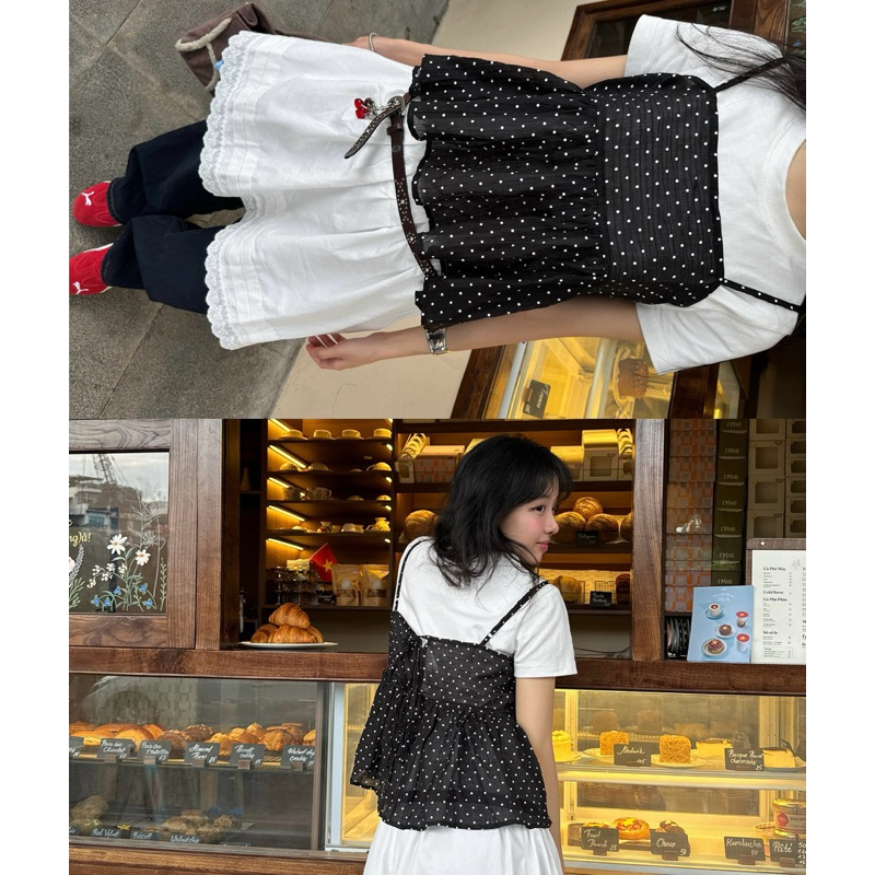 DOB - Set áo mùa hè chấm bi Bebe | BigBuy360 - bigbuy360.vn