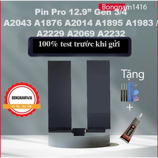 Pin Thay Thế Cho Máy Tính Bảng pro 12.9 gen 3/4 A2043 A1876 A2014 A1895 A1983 / A2229 A2069 A2232 A2233" + Bộ Sửa + Keo