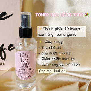 Toner hoa hồng tươi dưỡng da