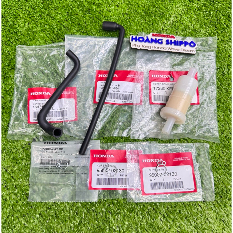 Bộ dây ống hơi kèm xá xị wave thái 110 ( 6 chi tiết )