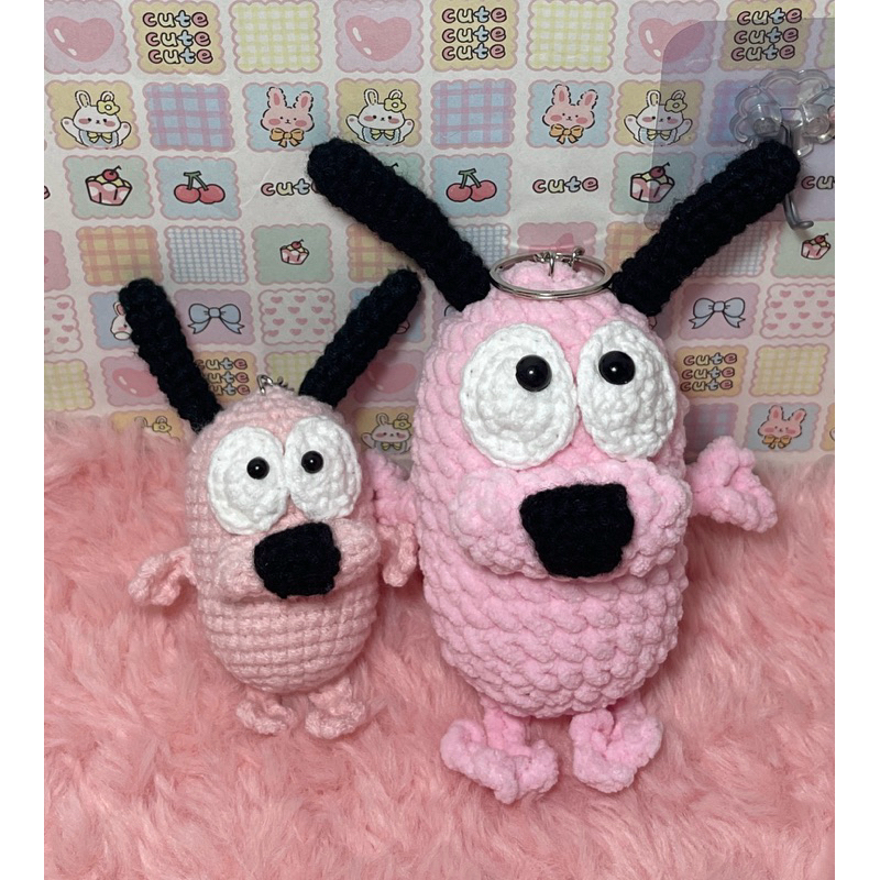 Lenko | Móc Khoá Chó Courage Cà Tím Bằng Len Trong Courage The Cowardly Dog