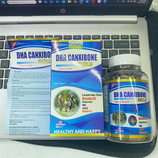 DHA Canxibone Gold -Canxi nhập Mỹ, Bổ Sung Canxi ,Giúp Xương, Răng Chắc Khỏe, Hỗ Trợ Phát Triển Chiều Cao. Lọ 60v