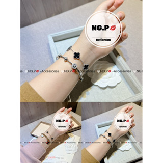 Vòng tay / Lắc tay kiểu dáng tròn khắc logoo chất liệu titan cao cấp bền màu không han gỉ [NG.P💋]
