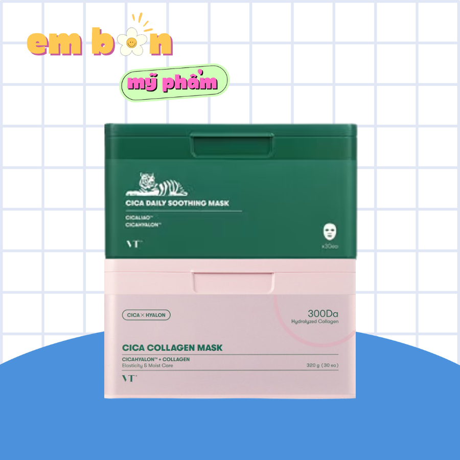 Mặt Nạ Giấy Hỗ Trợ Dưỡng Da VT Cosmetics Daily Soothing Collagen Mask (Hàn Quốc)