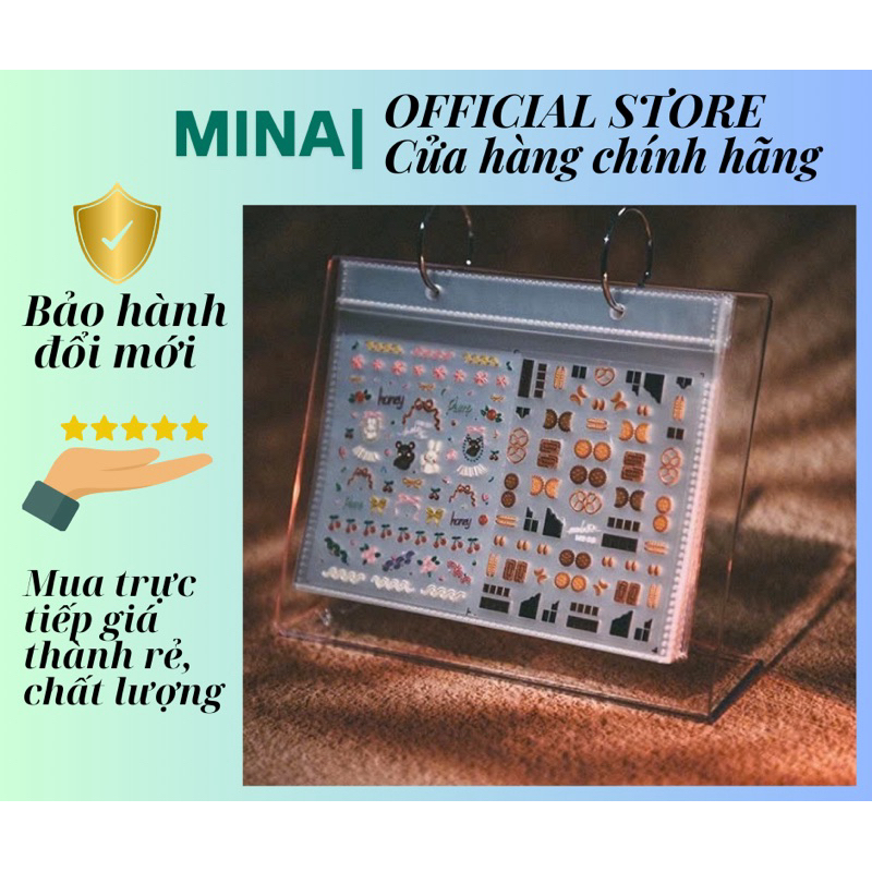 (Sticker) Sổ đựng sticker, kệ sticker nail, kê trưng mẫu sticker - mina nail