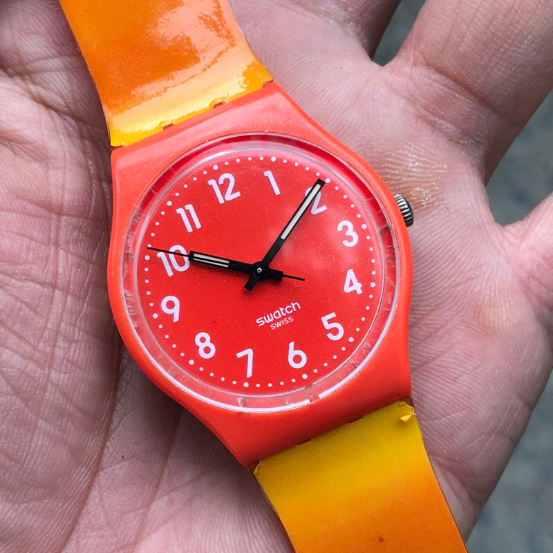 Đồng hồ Nam Swatch Swiss Thuỵ sỹ tông cam🇨🇭🇨🇭