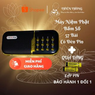  Máy niệm phật Máy tụng kinh Máy nghe kinh phật 57 bài bấm số A DI ĐÀ PHẬT Loa thẻ nhớ Cáp sạc type c BH 1 đổi 1 