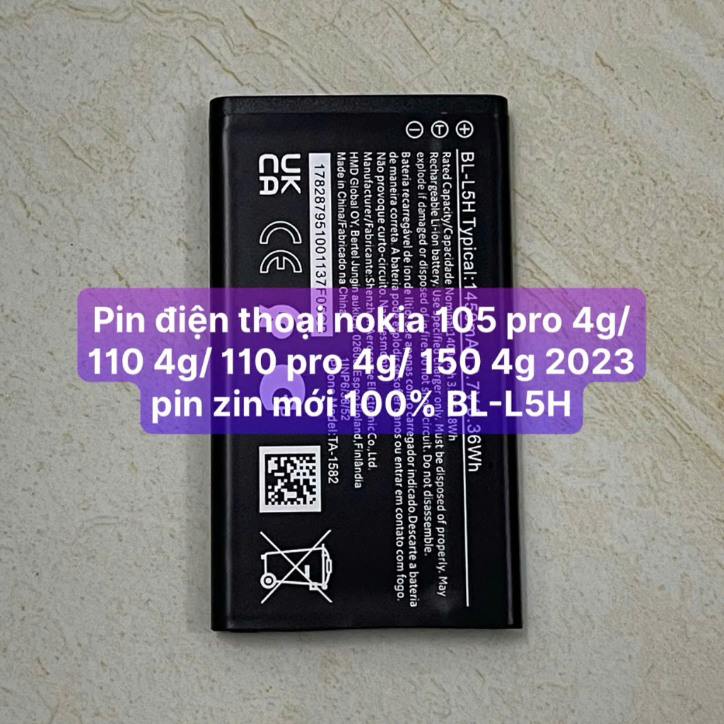 pin nokia TA-1582 / 105 pro 4G / 110 4G / 110 pro 4G/ 150 4G 2023