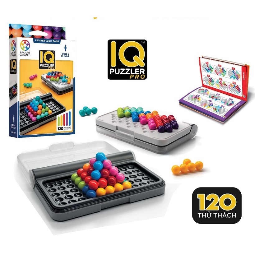 Đồ chơi trí tuệ thử thách IQ smart games 120 thử thách từ dễ tới khó giúp bé phát triển tư duy
