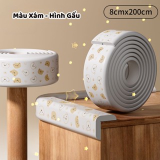 Xốp bọc cạnh bàn chất liệu xốp dán dày dặn độ dài 2 mét, Bọc cạnh đầu giường an toàn cho bé