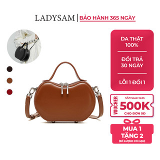  Túi Xách Tay Nữ Thiết Kế Vỏ Sò Hình Quả Táo Da Thật Cao Cấp Ladysam - Túi Đeo Chéo Đeo Vai Mini Size 19 LDS3027 