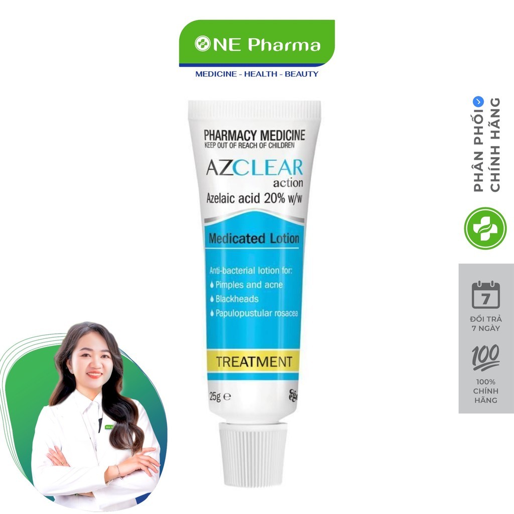 Kem hỗ trợ giảm mụn Azclear Action Medicated Lotion 25g