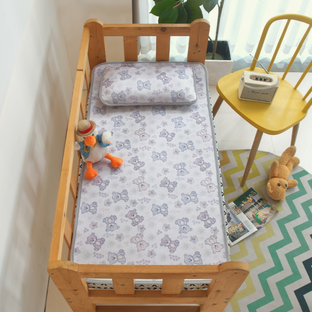 [Chiếu cho bé] Chiếu LỤA LẠNH, topper, thảm băng lạnh cao cấp cho bé Alva, siêu mát Kèm Vỏ Gối An To