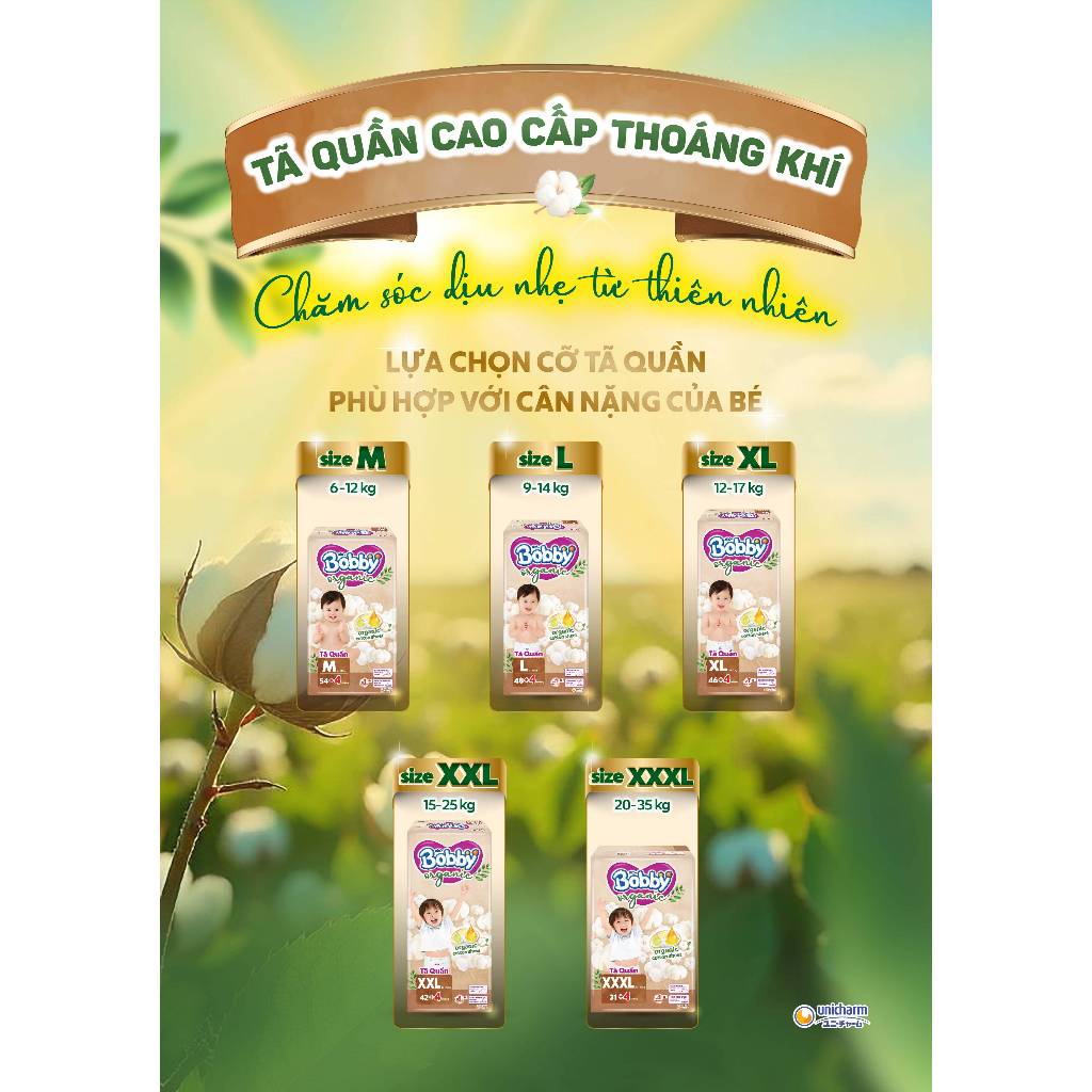 Tã quần Bobby Organic Day