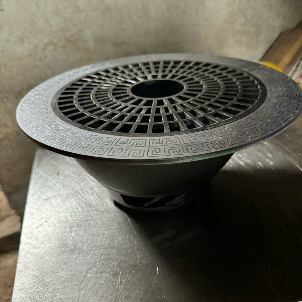 Ruột bếp gang than BBQ pha trà , ruột bếp, bếp nướng âm, bếp củi, tiệc nướng BBQ