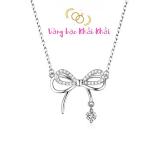 Dây chuyền nơ bạc ta Vàng Bạc Khải Khải siêu hot , sang chảnh , giá sale sập sàn
