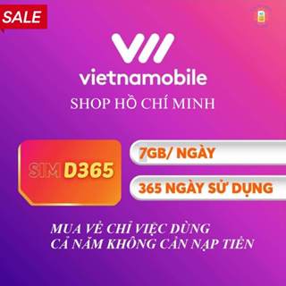 Sim 4G Trọn Gói 1 Năm - 7GB/ngày - Tốc Độ Cao với Giá Siêu Rẻ - Sim 4G Vietnamobile Miễn Phí 12Tháng