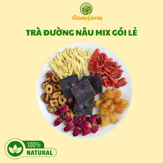   1 gói dùng thử  Trà đường nâu mix thảo mộc Camifarm bổ huyết giảm đau bụng kinh ngủ ngon 