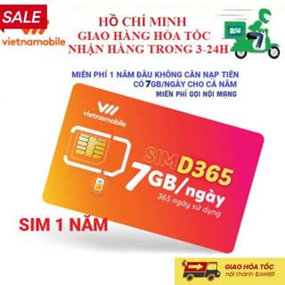 Sim vietnamobile data 4g vào mạng 1 năm miễn phí 12 tháng 7GB/ngày 210gb/tháng giá rẻ