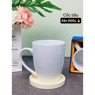 Cốc sứ trắng Bát Tràng nhiều mẫu tay cầm tiện dụng