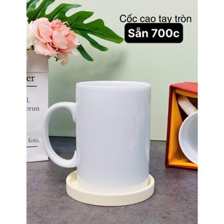 Cốc sứ trắng Bát Tràng nhiều mẫu tay cầm tiện dụng