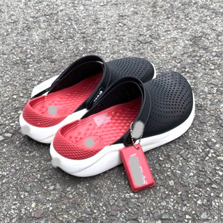  Dép Sục Cross Literide Nam Nữ Đen lót đỏ -Hàng loại 1 - Giày sục sandal Cross quai ngang bít đầu nam nữ chống Trơn trượt 