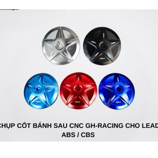 Tán bánh sau/ Chụp cốt nhôm CNC GH Racing Lead CBS/ ABS 2017-2025